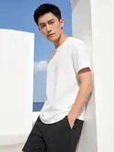 菠萝纹肌理のクルーネックTシャツ【メンズ・ショートスリーブ・ストレッチ・通気性】