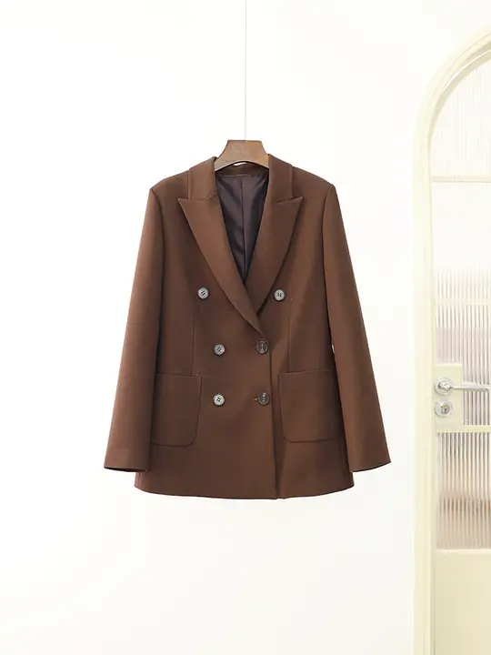 麦吉呈 レディース スタンドカラー ジャケット【ポケット付き・ファッション・秋季用】