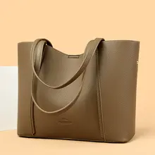 本革製の大容量通勤トートバッグ【女性用・ショルダーバッグ】