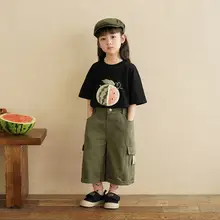 子供用 薄手半袖Tシャツ【フルーツ立体デザイン・速乾】