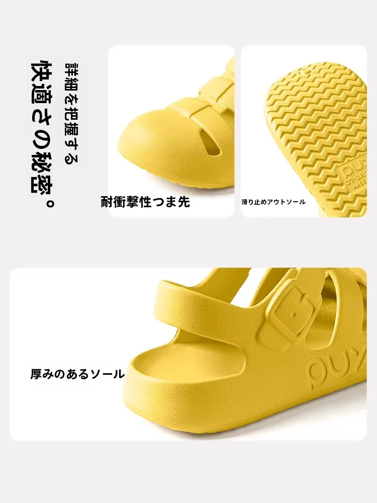 女性用夏季アッパーサンダル：透かしデザインと高防滑性能のサイズ感とフィット確認法