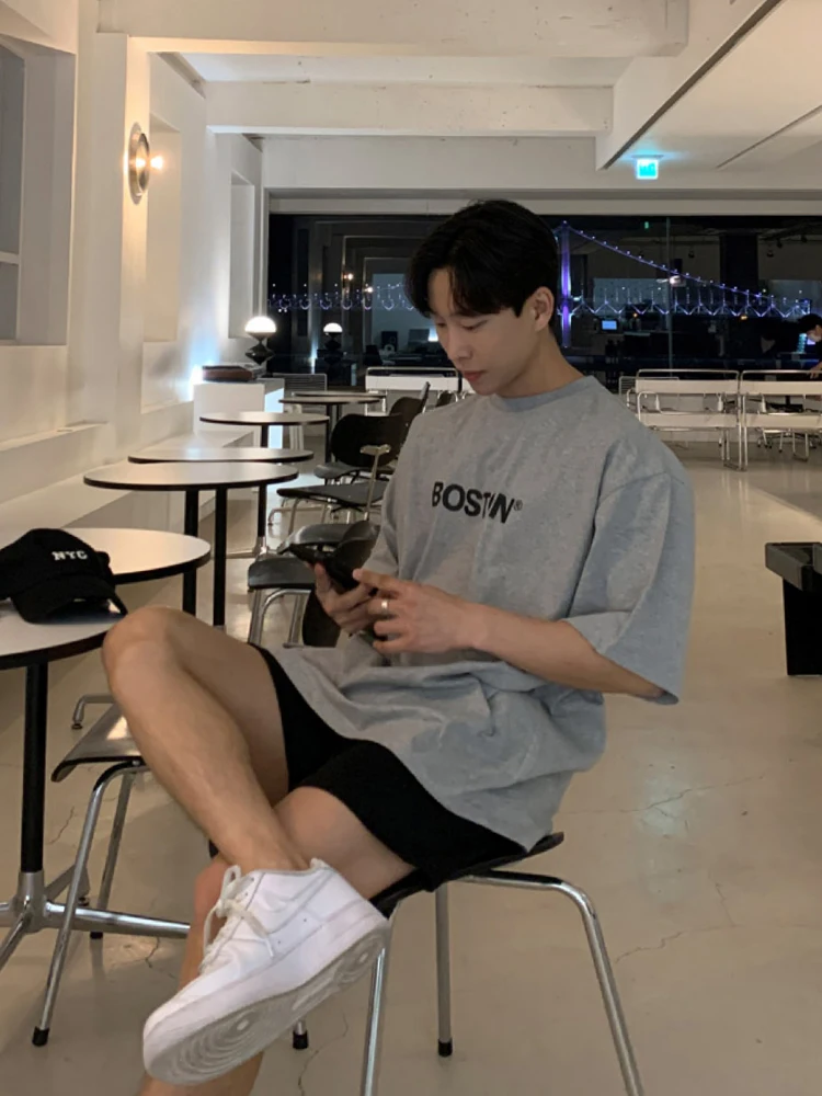 碧舍 メンズ Tシャツ 30代向け ロゴプリント ローズカラー ローズカラー
