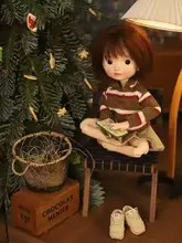 ミニチュアヴィンテージスタイルの胡桃革編み椅子【Blythe人形用・家庭用】