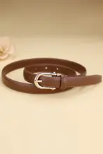 レディース 本革製細ベルト【ヴィンテージスタイル・ファッション性・スカートやパンツに最適】