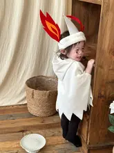 子供用 ハロウィンコスチューム【男女兼用・フード付きケープ・パンツ付き・かわいいデザイン】（セットアップ対応）