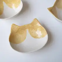 小皿 取り皿 薬味皿 手描き 猫柄 おしゃれ 食器 釉下彩 陶器