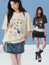 カートゥーンロゴTシャツ【レースリボン付き・夏用・短袖】