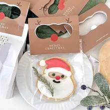ヘッダーカード マット 手提げ対応 サンタ トナカイ イラスト クリスマス クッキー キャンディ 焼き菓子 パッケージ
