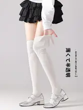春夏用 薄手の竹綿透湿ソックス【ロング丈・膝上・流行デザイン】