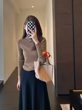 AMR UU タートルネックウール混紡セーター【柔らかく保温性あり・女性用・秋冬用】