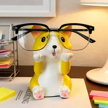 可愛い犬の眼鏡スタンド【オフィスデスク用・高級感あるデザイン】