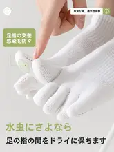 通気性に優れた薄手の五本指ソックス【防臭・吸汗・綿100%】