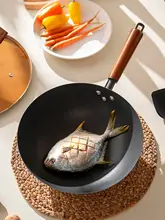 非粘着のチタン鉄製フライパン【無塗装・平底・IH対応】
