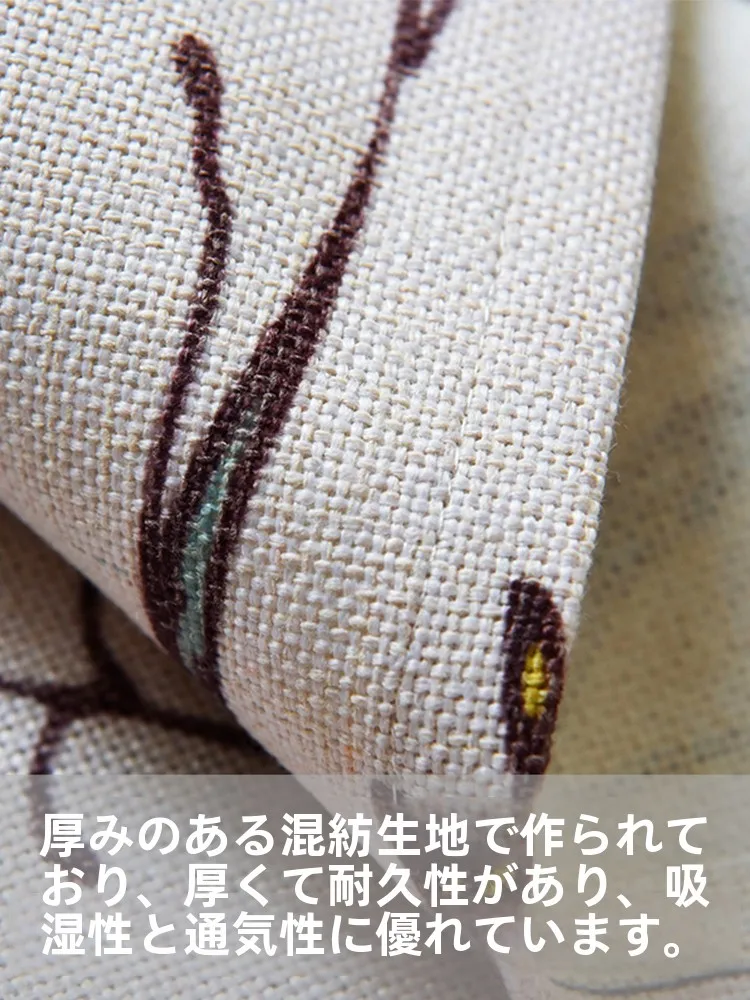 高級感あふれるベッドカバー：おしゃれなインテリアに最適な植物花卉パターンと100%亚麻素材