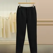 通勤スタイルのストレートローズフィットカジュアルパンツ【女性用・九分丈】（セットアップ対応）