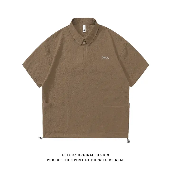 Ceecuz 薄手夏用速乾透湿ポロシャツ【男性用・アウトドア・ショートスリーブ】