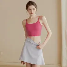 スポーツブラ【一体型・小さなストラップ・美背デザイン・フィット感抜群】