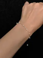 天然淡水真珠ブレスレット【極細・ダイヤモンドカット・重ね着けにも最適】