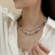 バロックパール重ね付けネックレス【個性的デザイン・ロマンチックスタイル】