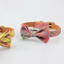 Puppytie 犬用カラーとリードセット【蝶結びデザイン・中型・小型犬用】