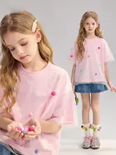 半袖Tシャツ キッズ ガールズ 植木 マシュマロ 雲 立体デザイン トップス カジュアル 夏