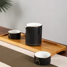 中式復古デザインの茶器セット【陶器・家庭用・高級ハンドルカップ・分茶器】