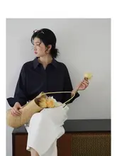 おしゃれなデザイン！フレンチスタイルの襟付きシャツジャケット【シワになりにくい】
