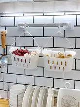 壁掛け洗面器収納バスケット【水切り機能付き・浴室用・多用途】