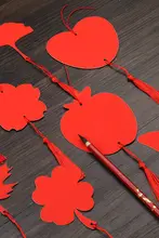 元宵節用 カラーペーパーランタン【DIY手書き装飾・空白タイプ・春の装飾用】