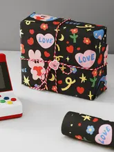 かわいい手描きキャラクターの誕生日ギフトボックス用ラッピングペーパー【DIY・お祝い用】