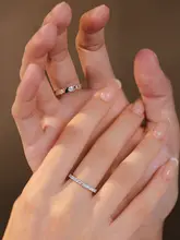 銀製ダイヤモンドリング【カップル用・高級感・婚約指輪】（セットアップ対応）