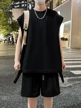 夏の新作 タンクトップ ショートパンツ カジュアル ファッション スーツ 男性
