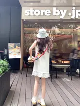 キャミワンピース レディース フェイクレイヤード レースパッチワーク ガーリー ゆったり 着痩せ ミニ丈 夏
