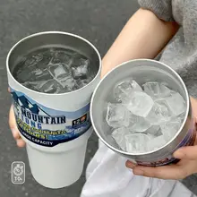 大容量 保温ボトル【女性用・ストロー付き・ステンレス製・車載対応・保冷・コーヒーカップ】