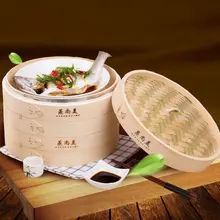 蒸し用竹製蒸し器【家庭用・深型・中華まん・小籠包用】