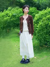 アウトドア用シンプル無地半身傘スカート【刺繍デザイン・カジュアル・中丈】