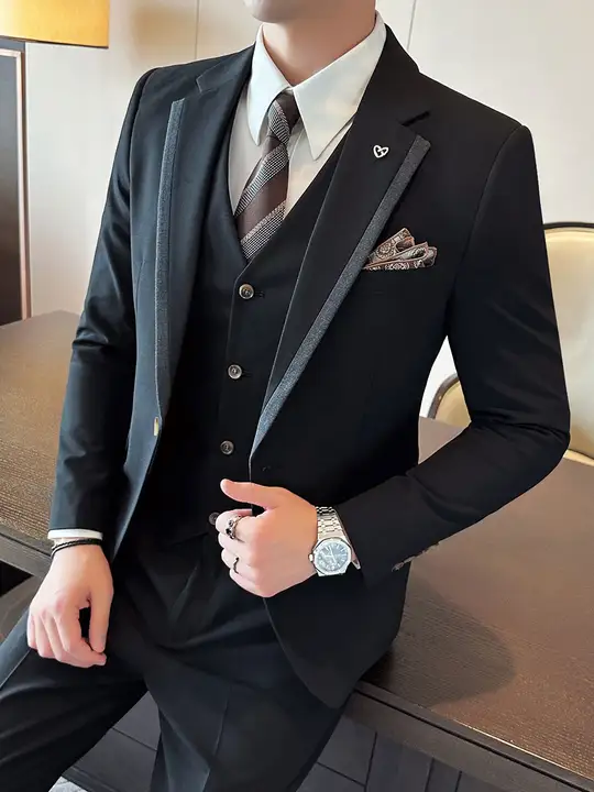 洗練されたデザイン！メンズ秋用カジュアルスーツ【スタイリッシュ・フィット感あり】（セットアップ対応）