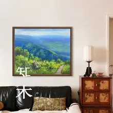 アートな雰囲気を演出！手描きの装飾油絵【モダンなテクスチャと南洋の意境】