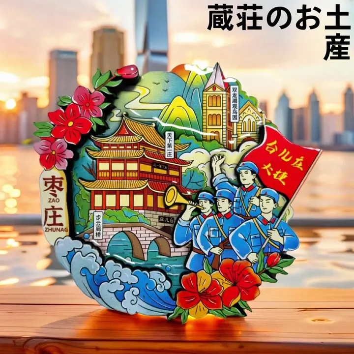 中国都市の文創冷蔵庫マグネット【観光名所デザイン・お土産用】