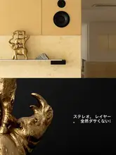 ゴールド装飾レジンオブジェ【インテリア・書斎やリビングに最適】