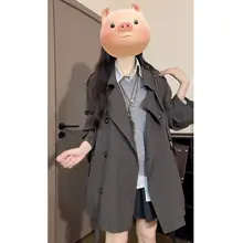 通勤用トレンチコート【レディース・中丈・洗練されたデザイン・スーツカラー】