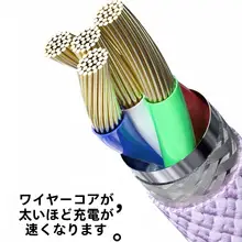 iPhone・iPad対応充電ケーブル【PD対応・二重ヘッド・編み込みタイプ】