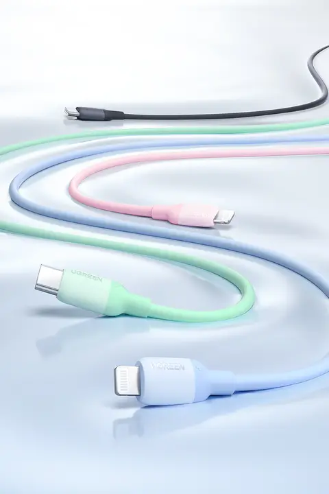 Apple対応 充電ケーブル【Type-C to Lightning・シリコン編み・急速充電対応】