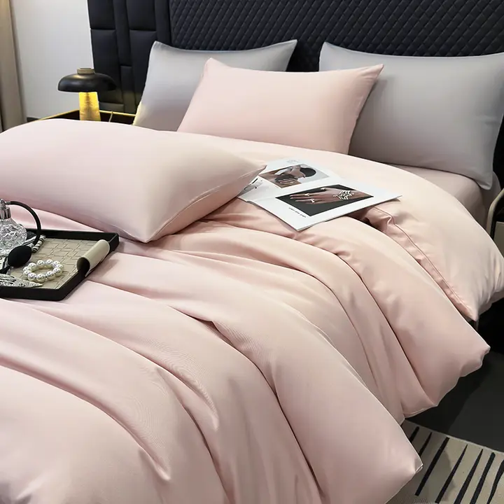 軽やかで高級感のあるライセール天絲四点セット【シーツ・カバー・掛け布団対応】（セットアップ対応）