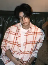 チェック柄シャツ【メンズ・春秋用・カジュアル・薄手・高級感】（セットアップ対応）