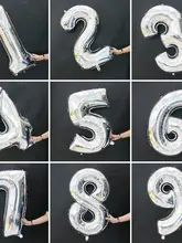 40インチシルバー数字バルーン【09・アルミ製・誕生日装飾用】
