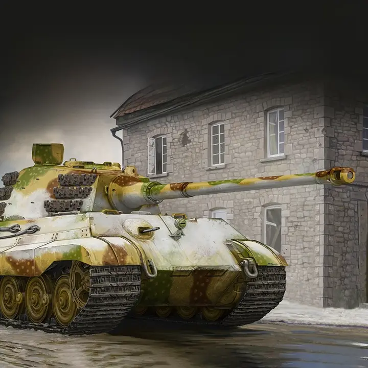 虎王重戦車 ヘンシェル砲塔の組み立てモデル【戦車模型・ディスプレイ用】