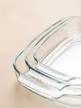 耐熱ガラス製 ベイクパン【オーブン・電子レンジ対応・家庭用・料理用プレート】