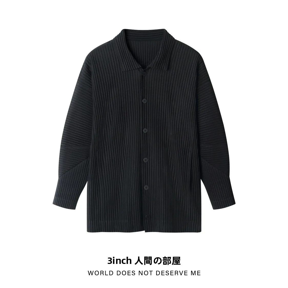 重ね着 シャツの選び方：三寸人间グレー立体袖デザインメンズシャツの実用性  と着心地