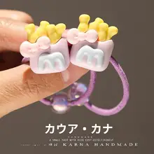 可愛いポテトフライモチーフの子供用ヘアゴム【超可愛い・女の子用・髪飾り】